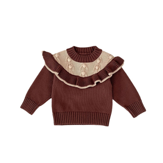 3-24M Baby Handmade Ball Crochet Pullover Knitted Sweater  Baby Clothes   