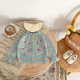 3-24M Baby Bell Cuffs Hollow Embroidered Knitted Cardigan Sweater  Baby Clothes   