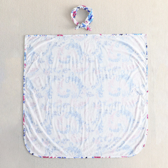 Baby Floral Print Blanket Newborn Swaddle With Headband  Accessories Vendors   