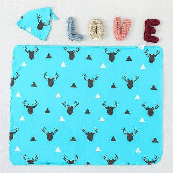 Baby Elk Triangle Print Blanket Newborn Swaddle Sleeping Bag & Hat  Accessories Vendors   