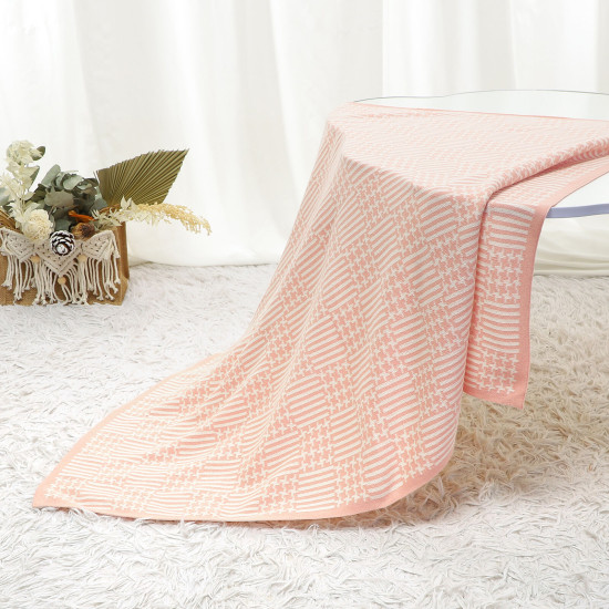 Baby Blankets Checked Knitted Newborn Swaddle  Accessories Vendors   