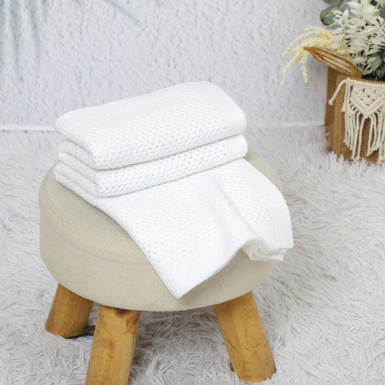 Newborn Hollow Out Pure Color Baby Blankets  Accessories Vendors   