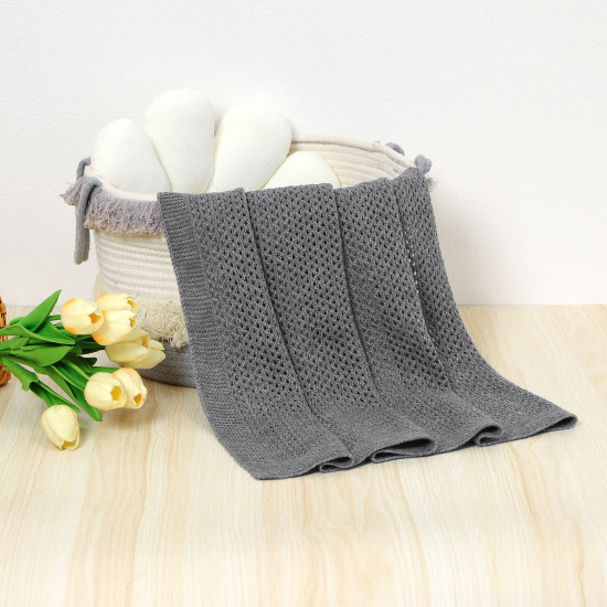 Newborn Hollow Out Pure Color Baby Blankets  Accessories Vendors   