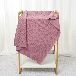 Baby Blankets Solid Color Knitted Swaddle Baby Accessories    