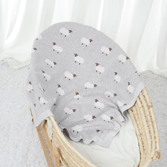 Unisex Newborn Swaddle Sheep Knitted Baby Blankets  Accessories Vendors   
