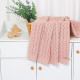 Newborn Solid Color Eyelets Knitting Baby Blankets  Baby Boutique Clothing   