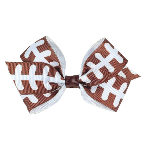 MOQ 2PCS Girls Bow Hair Accessories Rugby Hair Clip Accessories 6 Colors    
