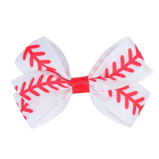 MOQ 2PCS Girls Bow Hair Accessories Rugby Hair Clip Accessories 6 Colors    