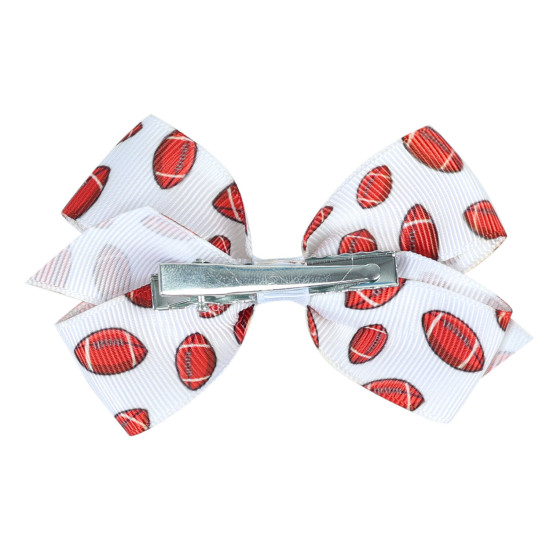 MOQ 2PCS Girls Bow Hair Accessories Rugby Hair Clip Accessories 6 Colors    