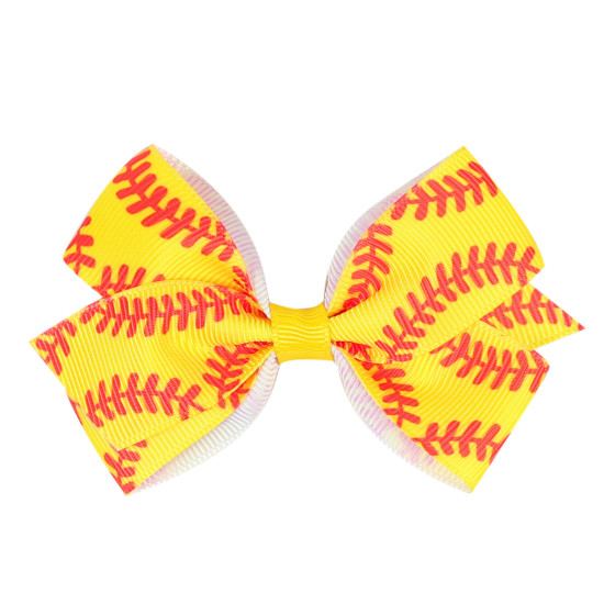 MOQ 2PCS Girls Bow Hair Accessories Rugby Hair Clip Accessories 6 Colors    