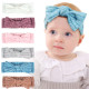 MOQ 2PCS Solid Color Hairband Newborn Bow Elastic Headband  Accessories   