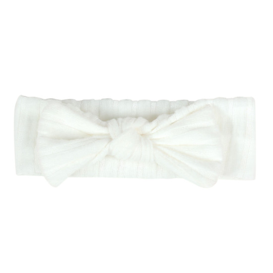 MOQ 2PCS Solid Color Hairband Newborn Bow Elastic Headband  Accessories   