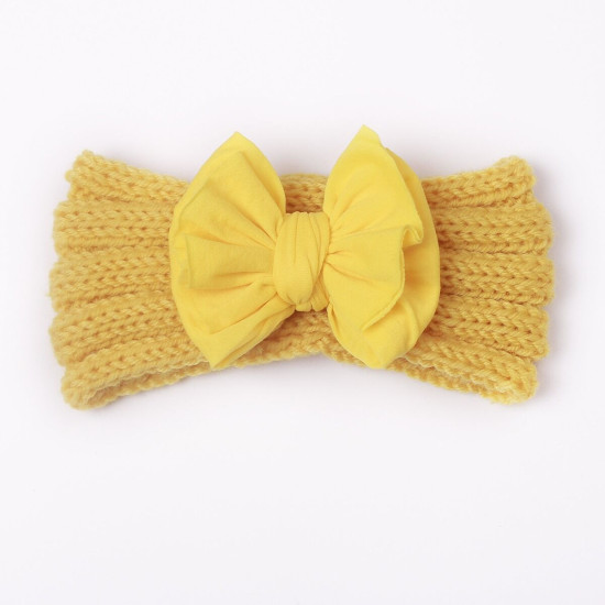 MOQ 2PCS Baby Nylon Bow Wide-Brimmed Headband Baby Accessories    