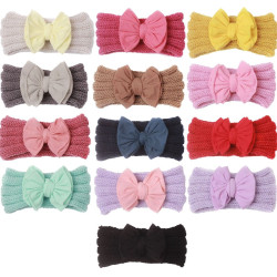 MOQ 2PCS Baby Nylon Bow Wide-Brimmed Headband Baby Accessories    