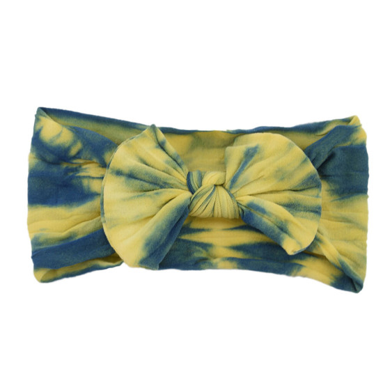 MOQ 2PCS Baby Tie Dye Nylon Bow Headband Baby Accessories    