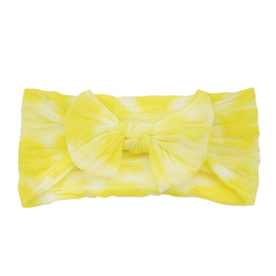 MOQ 2PCS Baby Tie Dye Nylon Bow Headband Baby Accessories    