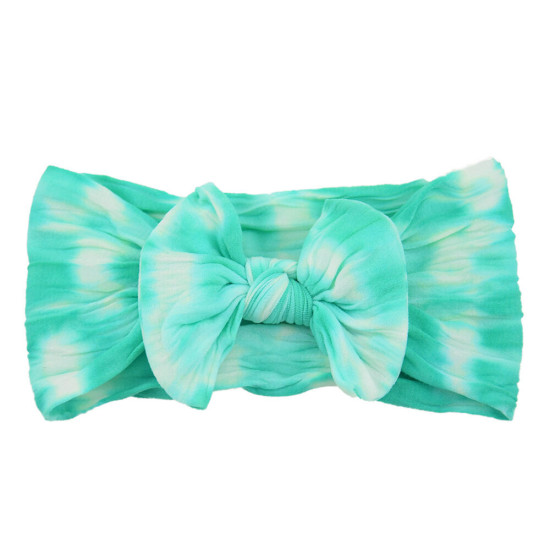 MOQ 2PCS Baby Tie Dye Nylon Bow Headband Baby Accessories    