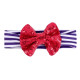 MOQ 2PCS Independence Day Striped Stars Bow Baby Headband   
