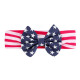 MOQ 2PCS Independence Day Striped Stars Bow Baby Headband   