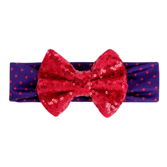 MOQ 2PCS Independence Day Striped Stars Bow Baby Headband   