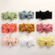 MOQ 2PCS Solid Color Ruffle Trim Bow Baby Headband   