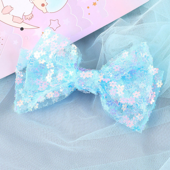 MOQ 5PCS Toddler Girls Bow Sequin Hair Clips   