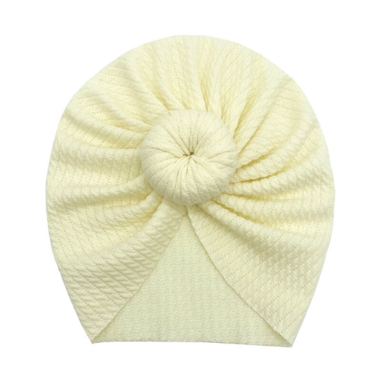 MOQ 2PCS Baby Solid Color Round Ball Baby Turban Hat KH3  