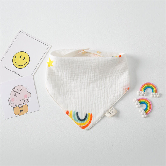 Newborn Cotton Gauze Triangle Towel Baby Bibs  Accessories   
