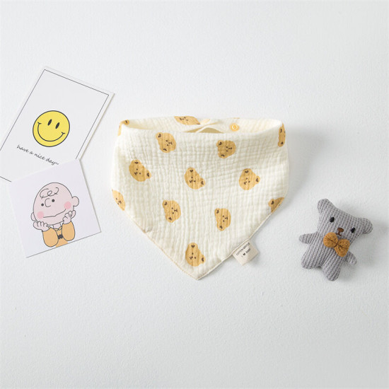 Newborn Cotton Gauze Triangle Towel Baby Bibs  Accessories   