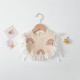 Newborn Rainbow Animal Print Lace Trim Bibs  Accessories Vendors   