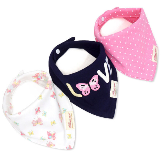3-Pack Cartoon Triangular Scarf Newborn Baby Bibs  Accessories Vendors   