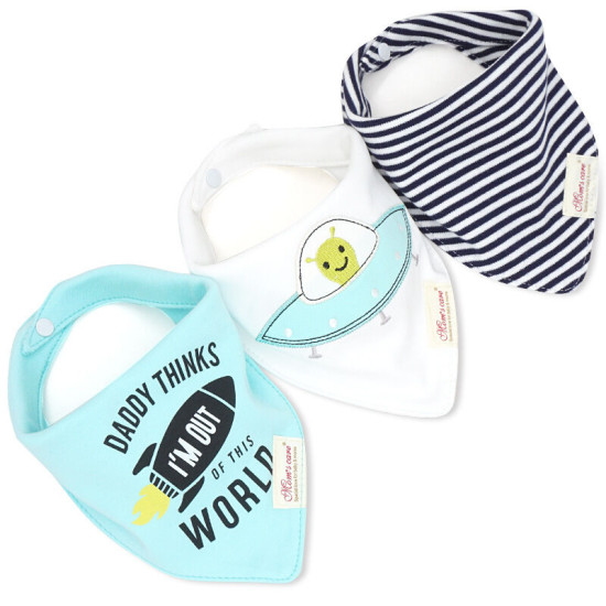 3-Pack Cartoon Triangular Scarf Newborn Baby Bibs  Accessories Vendors   