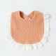 Newborn Cotton Waffle Ruffled Lace Bib Baby Accessories    