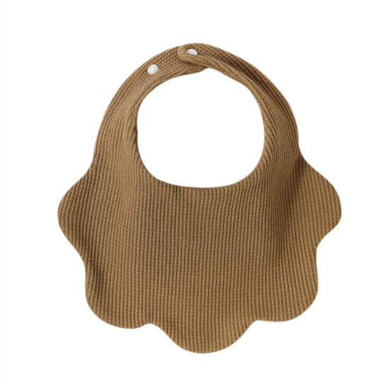 Newborn Baby Solid Color Cotton Waffle Petal Bibs  Accessories Vendors   