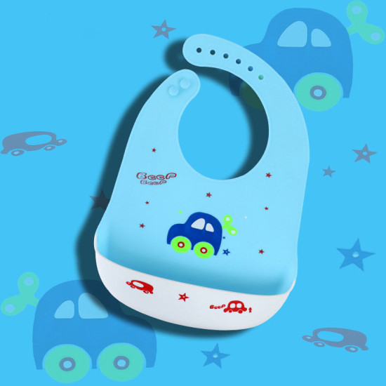 Baby Bibs Cartoon Waterproof Saliva Silicone  Baby Accessories Suppliers   