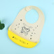 MOQ 3PCS Baby Cartoon Letter Silicone Bib Waterproof Saliva Pocket   