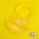 MOQ 3PCS Baby Cartoon Letter Silicone Bib Waterproof Saliva Pocket   
