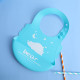 MOQ 3PCS Baby Cartoon Letter Silicone Bib Waterproof Saliva Pocket   