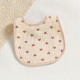 Newborn Baby Polka Dots Cartoon Print Cotton U-Shaped Back Button Bibs   