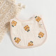 Newborn Baby Polka Dots Cartoon Print Cotton U-Shaped Back Button Bibs   