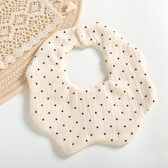 MOQ 2PCS Newborn Cartoon Fruit Leopard Print Cotton Baby Bib   