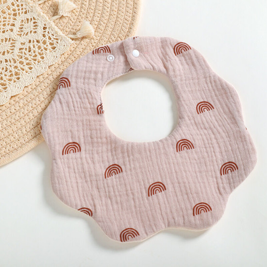 MOQ 2PCS Newborn Cartoon Fruit Leopard Print Cotton Baby Bib   