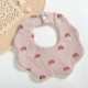 MOQ 2PCS Newborn Cartoon Fruit Leopard Print Cotton Baby Bib   