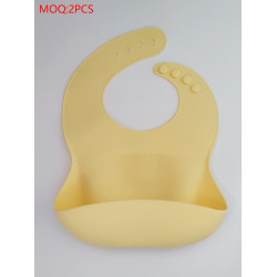 Solid Color Silicone Bibs For Baby  