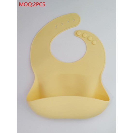 Solid Color Silicone Bibs For Baby  