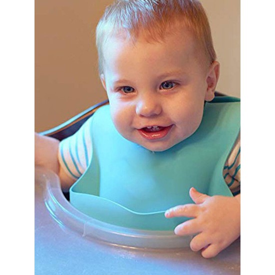 Solid Color Silicone Bibs For Baby  