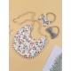3 Pack Floral Printed Bib With Headband 210422886  