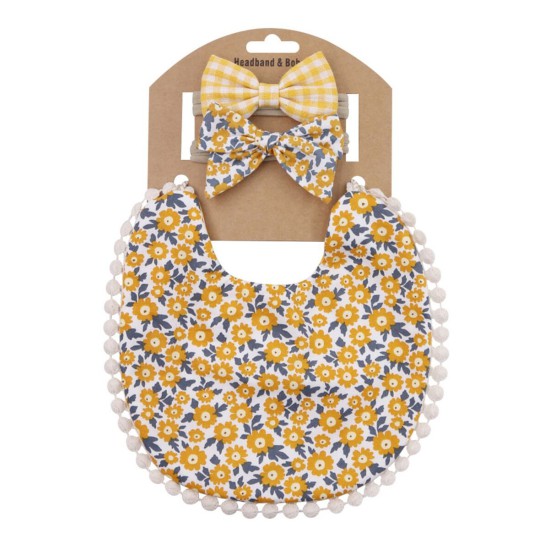 3 Pack Floral Printed Bib With Headband 210422886  