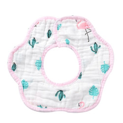 Baby Rainbow Fruit Animal Print Flower Shape Bibs  