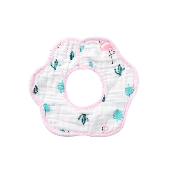 Baby Rainbow Fruit Animal Print Flower Shape Bibs  